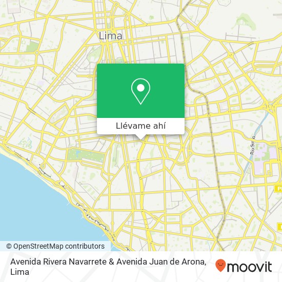Mapa de Avenida Rivera Navarrete & Avenida Juan de Arona