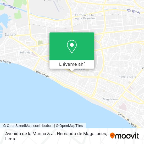 Mapa de Avenida de la Marina & Jr. Hernando de Magallanes