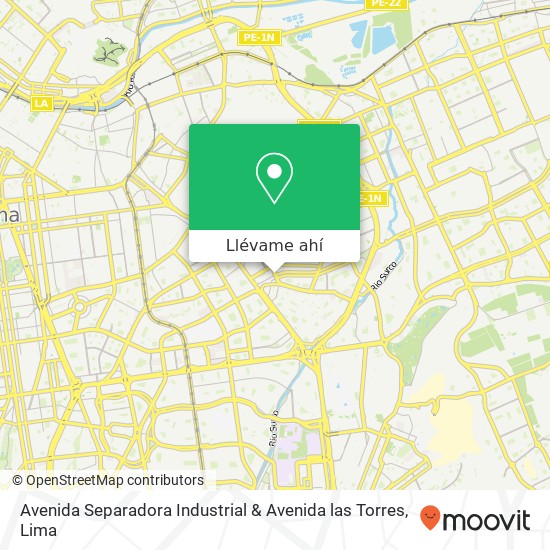 Mapa de Avenida Separadora Industrial & Avenida las Torres
