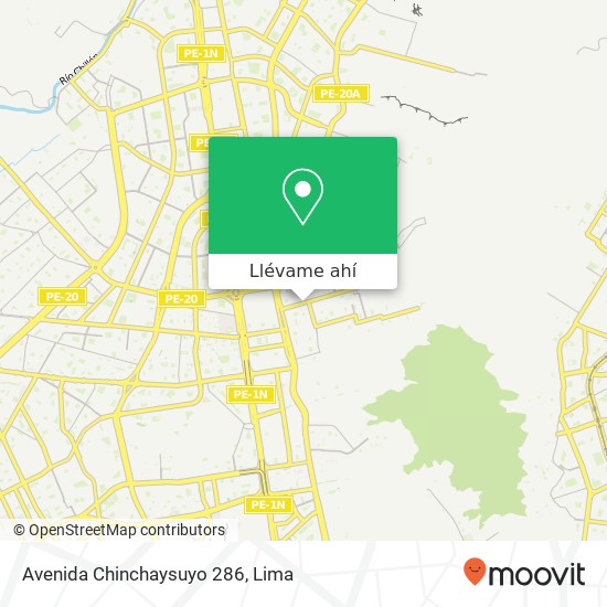 Mapa de Avenida Chinchaysuyo 286