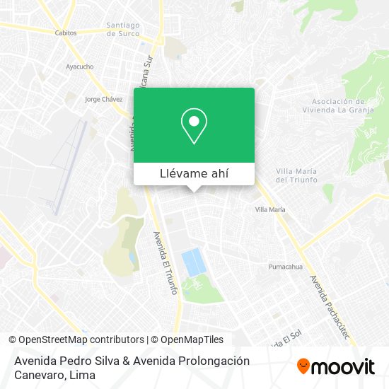 Mapa de Avenida Pedro Silva & Avenida Prolongación Canevaro