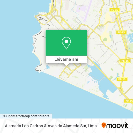 Mapa de Alameda Los Cedros & Avenida Alameda Sur