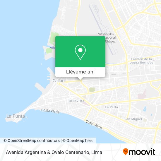 Mapa de Avenida Argentina & Ovalo Centenario
