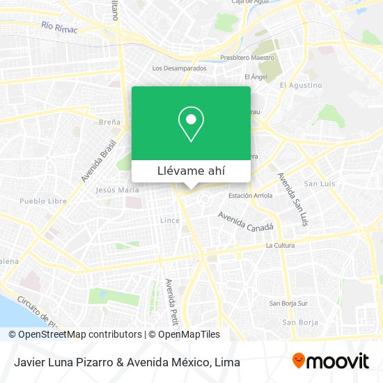 Mapa de Javier Luna Pizarro & Avenida México