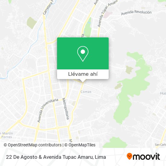 Mapa de 22 De Agosto & Avenida Tupac Amaru
