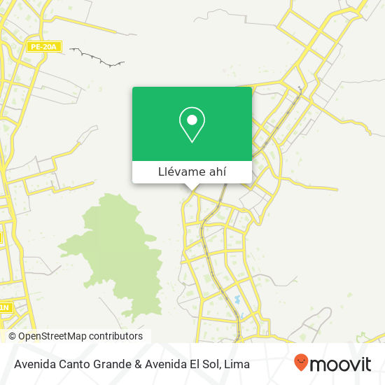 Mapa de Avenida Canto Grande & Avenida El Sol
