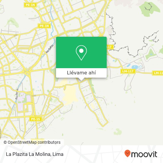 Mapa de La Plazita La Molina