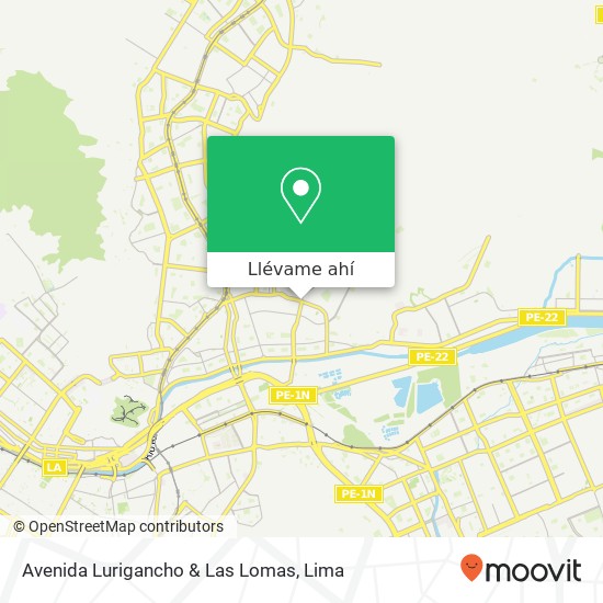 Mapa de Avenida Lurigancho & Las Lomas