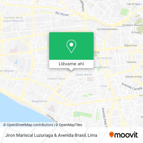 Mapa de Jiron Mariscal Luzuriaga & Avenida Brasil