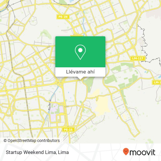 Mapa de Startup Weekend Lima