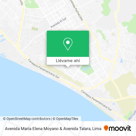 Mapa de Avenida María Elena Moyano & Avenida Talara