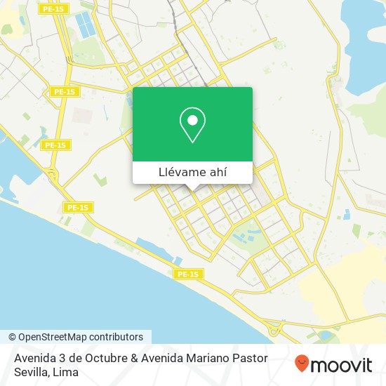 Mapa de Avenida 3 de Octubre & Avenida Mariano Pastor Sevilla