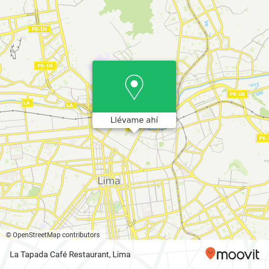 Mapa de La Tapada Café Restaurant