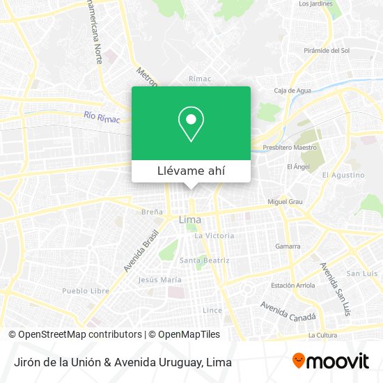 Mapa de Jirón de la Unión & Avenida Uruguay