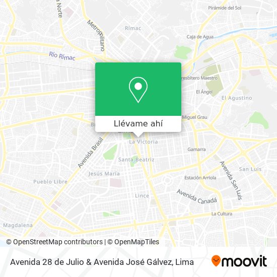 Mapa de Avenida 28 de Julio & Avenida José Gálvez