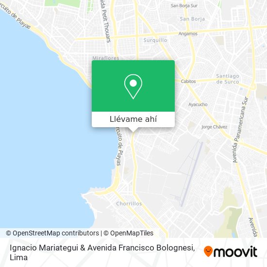 Mapa de Ignacio Mariategui & Avenida Francisco Bolognesi