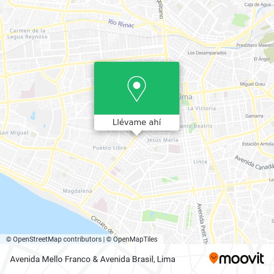 Mapa de Avenida Mello Franco & Avenida Brasil