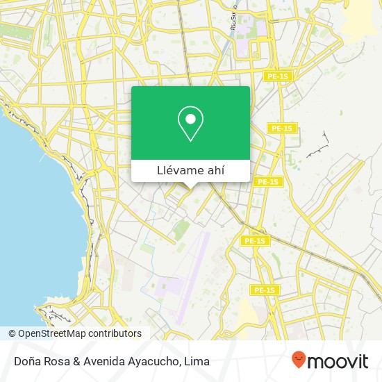 Mapa de Doña Rosa & Avenida Ayacucho