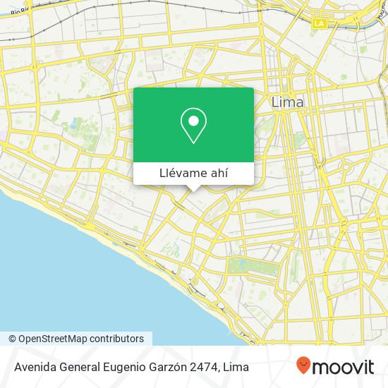 Mapa de Avenida General Eugenio Garzón 2474