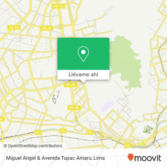 Mapa de Miguel Angel & Avenida Tupac Amaru