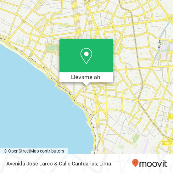 Mapa de Avenida Jose Larco & Calle Cantuarias
