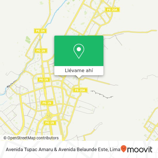 Mapa de Avenida Tupac Amaru & Avenida Belaunde Este