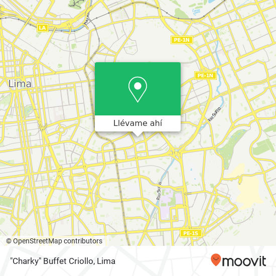 Mapa de "Charky" Buffet Criollo