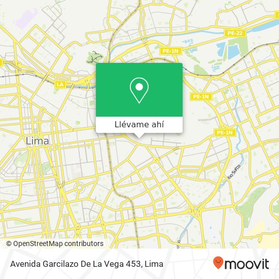 Mapa de Avenida Garcilazo De La Vega 453