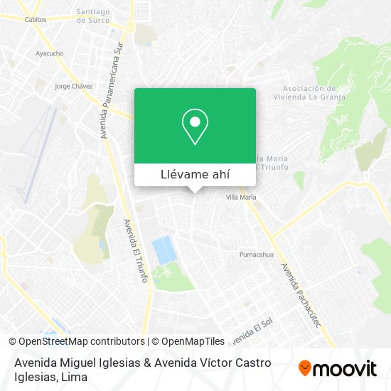 Mapa de Avenida Miguel Iglesias & Avenida Víctor Castro Iglesias