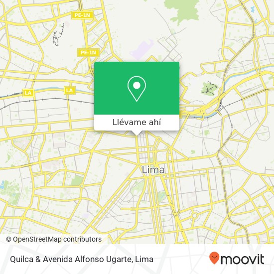 Mapa de Quilca & Avenida Alfonso Ugarte