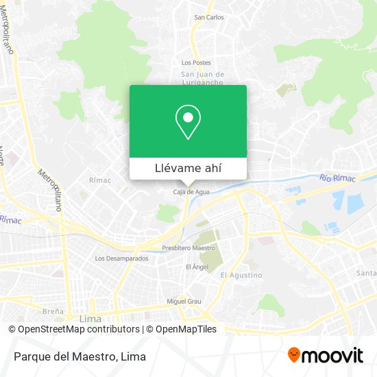 Mapa de Parque del Maestro