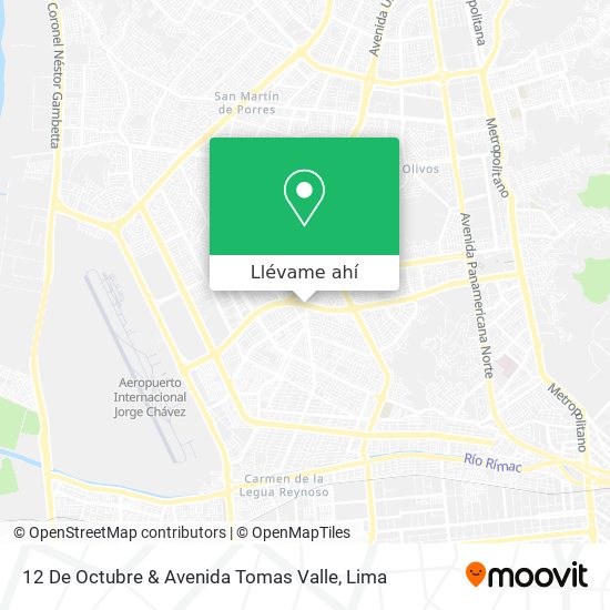Mapa de 12 De Octubre & Avenida Tomas Valle