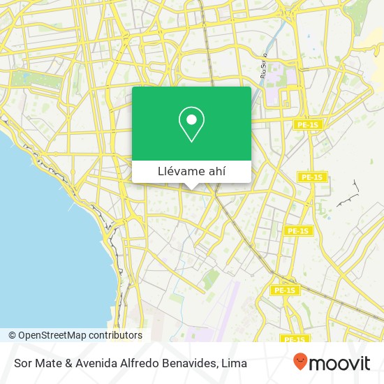 Mapa de Sor Mate & Avenida Alfredo Benavides
