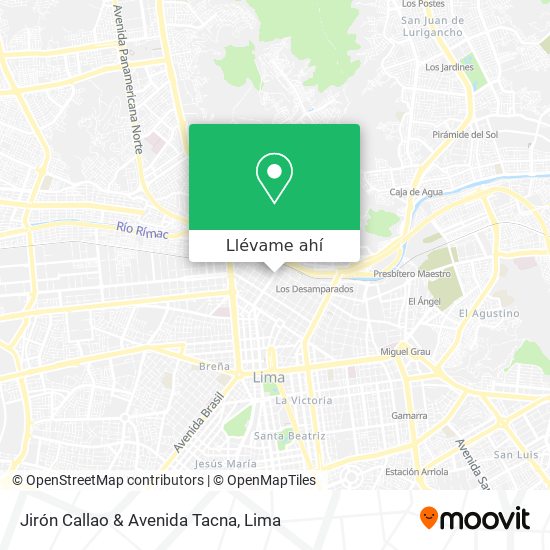 Mapa de Jirón Callao & Avenida Tacna