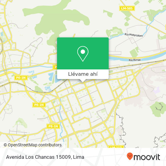 Mapa de Avenida Los Chancas 15009