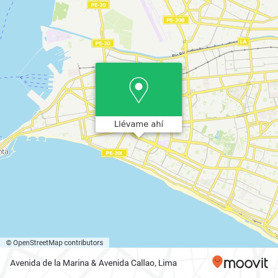 Mapa de Avenida de la Marina & Avenida Callao