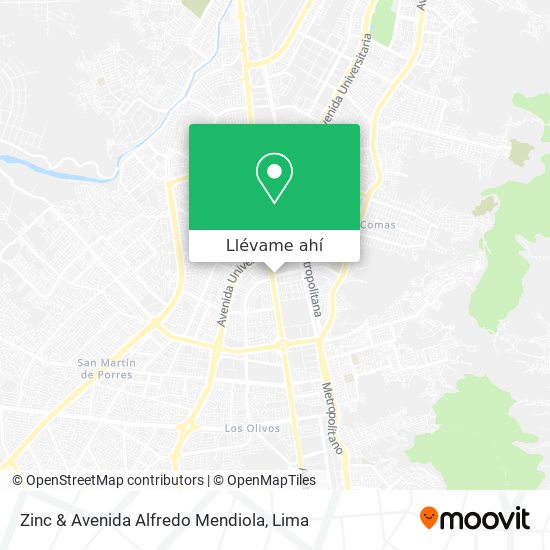 Mapa de Zinc & Avenida Alfredo Mendiola