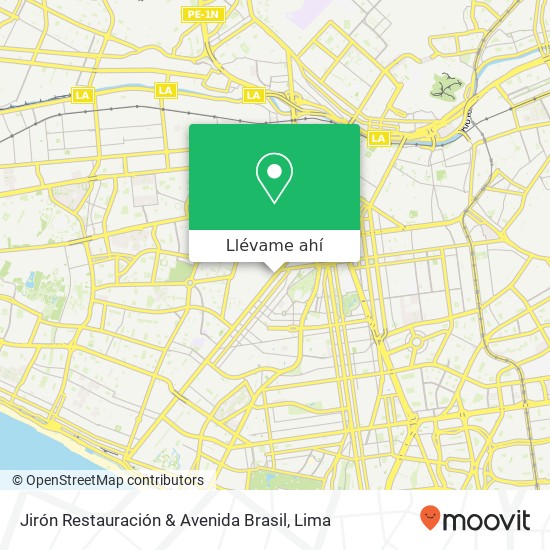 Mapa de Jirón Restauración & Avenida Brasil