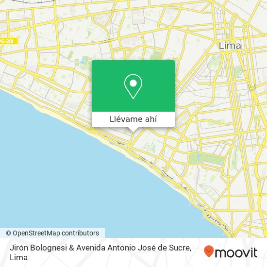 Mapa de Jirón Bolognesi & Avenida Antonio José de Sucre