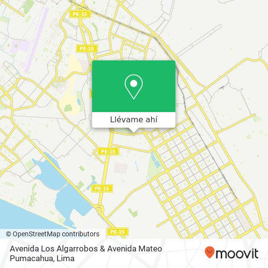Mapa de Avenida Los Algarrobos & Avenida Mateo Pumacahua
