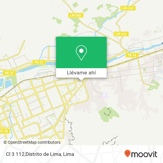 Mapa de Cl 3 112,Distrito de Lima