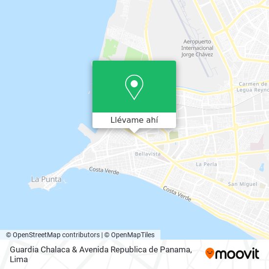 Mapa de Guardia Chalaca & Avenida Republica de Panama