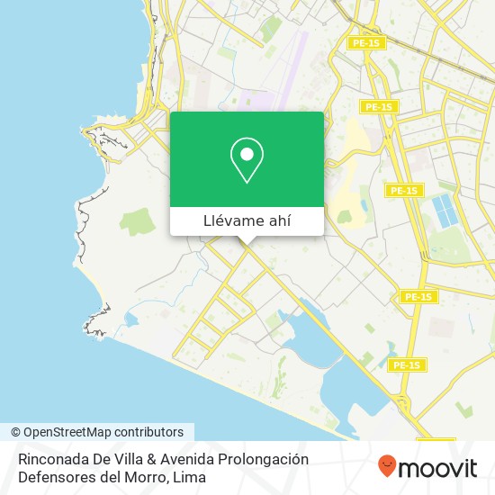 Mapa de Rinconada De Villa & Avenida Prolongación Defensores del Morro