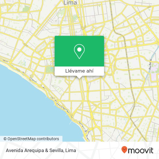 Mapa de Avenida Arequipa & Sevilla