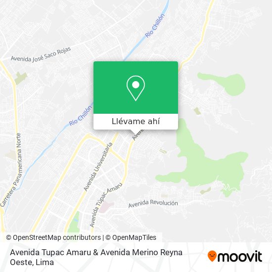 Mapa de Avenida Tupac Amaru & Avenida Merino Reyna Oeste