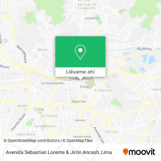 Mapa de Avenida Sebastian Lorente & Jirón Ancash