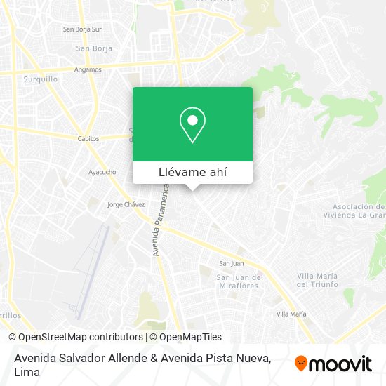 Mapa de Avenida Salvador Allende & Avenida Pista Nueva