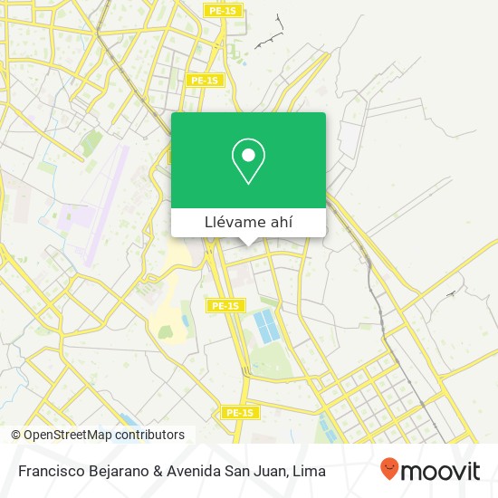 Mapa de Francisco Bejarano & Avenida San Juan