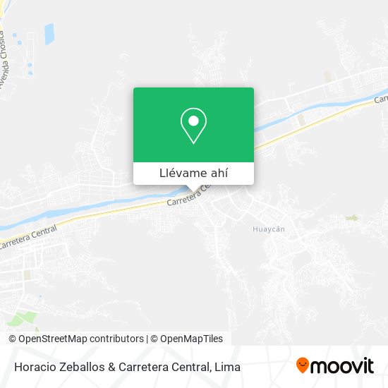 Mapa de Horacio Zeballos & Carretera Central