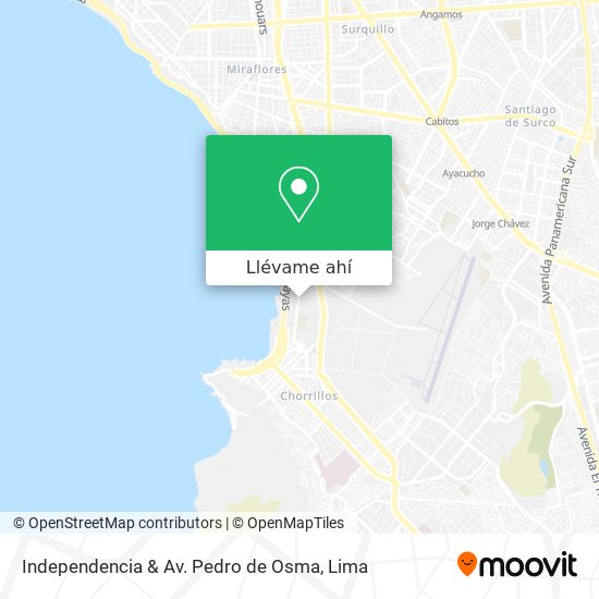 Mapa de Independencia & Av. Pedro de Osma